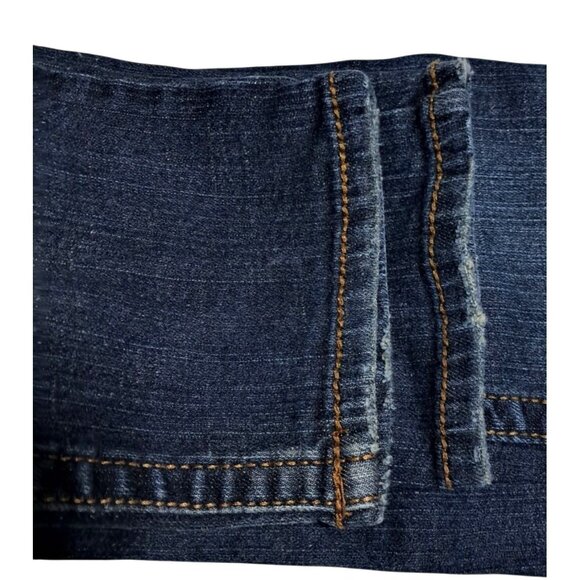 Aeropostale Bayla Skinny Low Rise Distressed Jeans Womens Sz 1/2 Reg Dark Wash - Picture 12 of 13